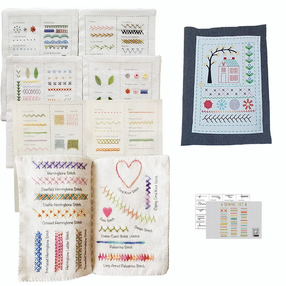Sewing Books For Beginners Creative Embroidery Stitches Book Adults Basic Hand Embroidery Stitches Step-By-Step Tutorials