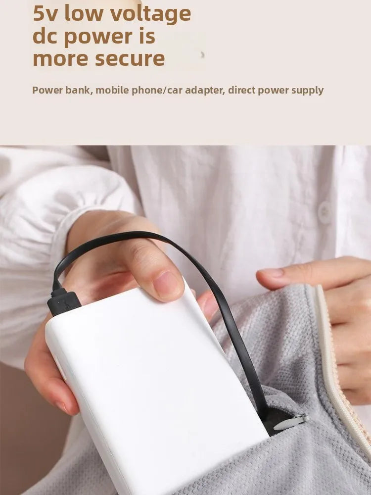 Heated Shawl Wraps USB Heated Blanket Soft Warm Heating Scarf Cold Weather Winter Scarf 3 Heating Level Heated Shawl Portable